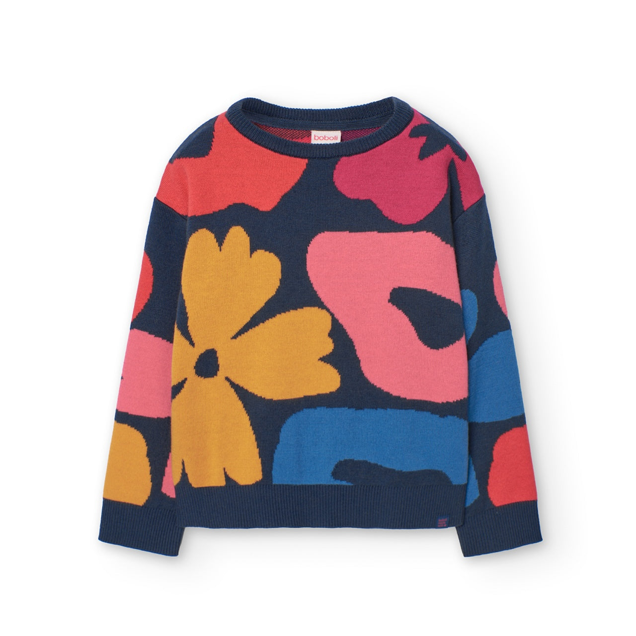 Maglione maglieria fiori per ragazza