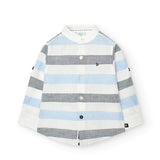 Camicia lino a righe per neonati