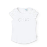 Maglietta jersey elastico per ragazza