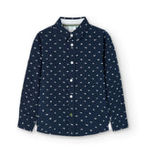 Camicia popelin stampato per ragazzo