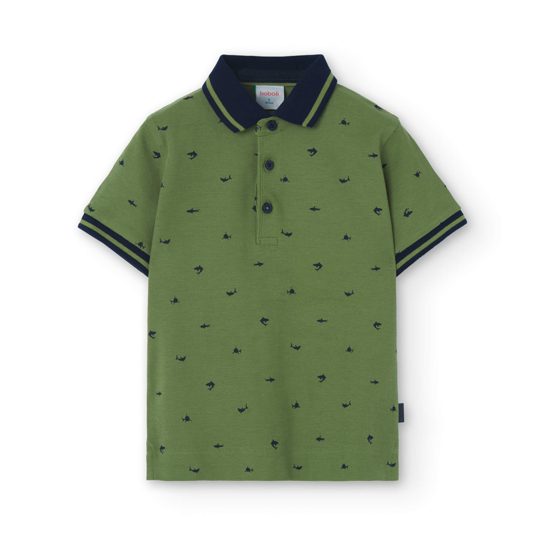Polo piquet stampato per ragazzo