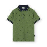 Polo piquet stampato per ragazzo