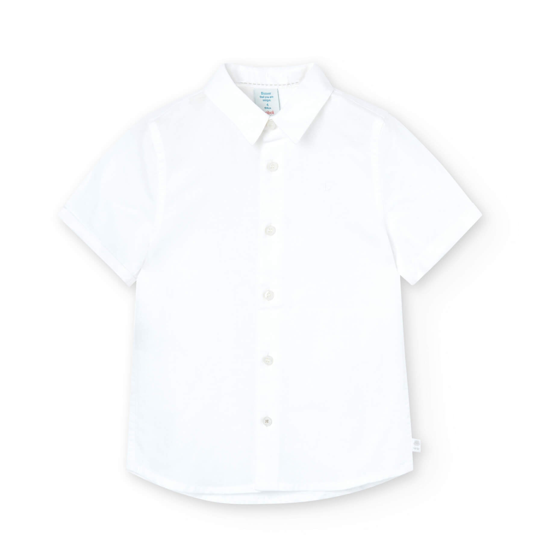 Camicia lino manica corta per ragazzo