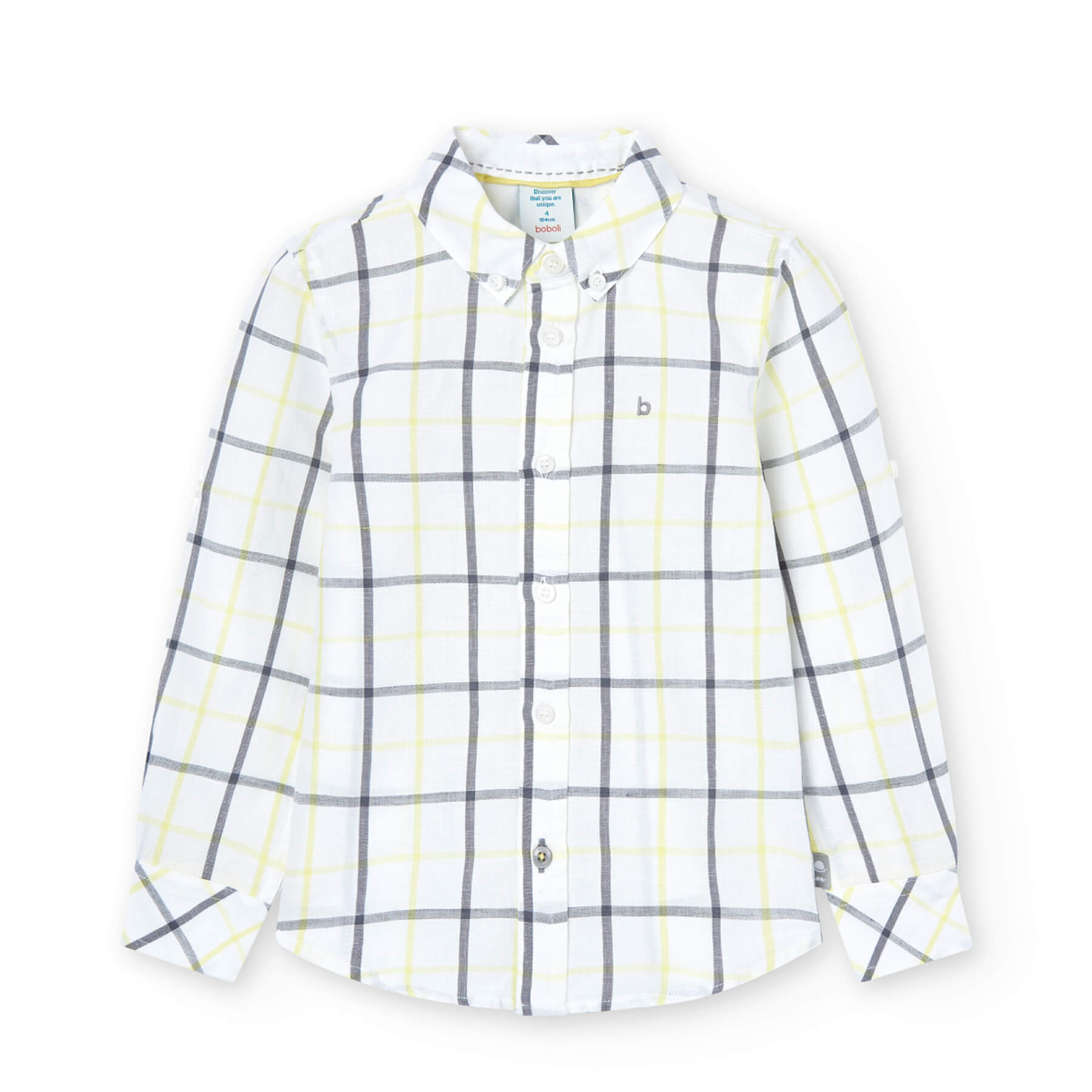 Camicia lino manica lunga per ragazzo