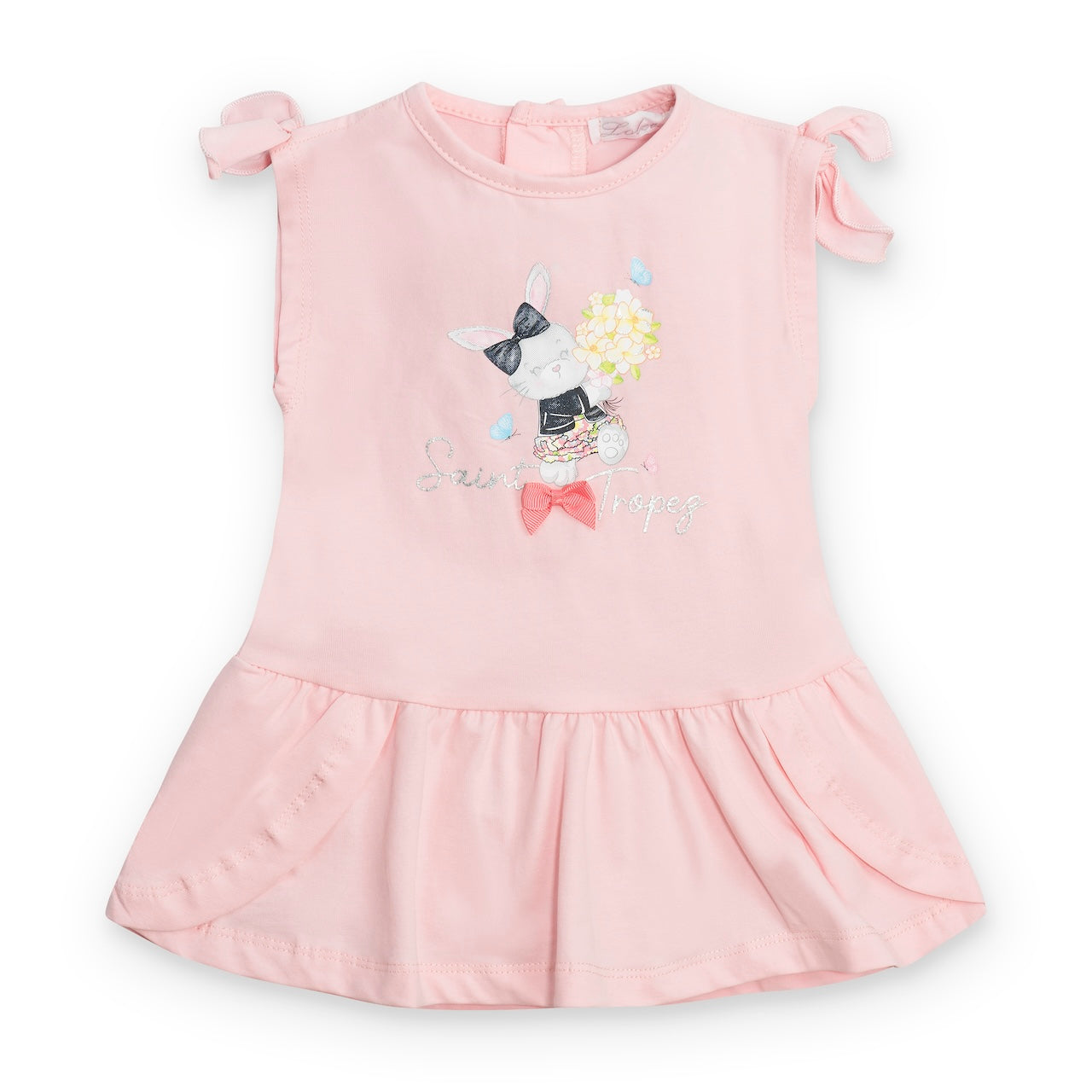 Vestitino senza maniche con fiocco