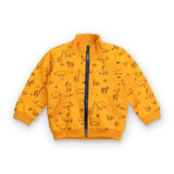 Felpa con zip e stampa Safari per bambino