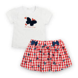 Maglietta e shorts per bambina
