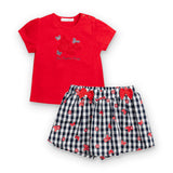 Maglietta e shorts per bambina