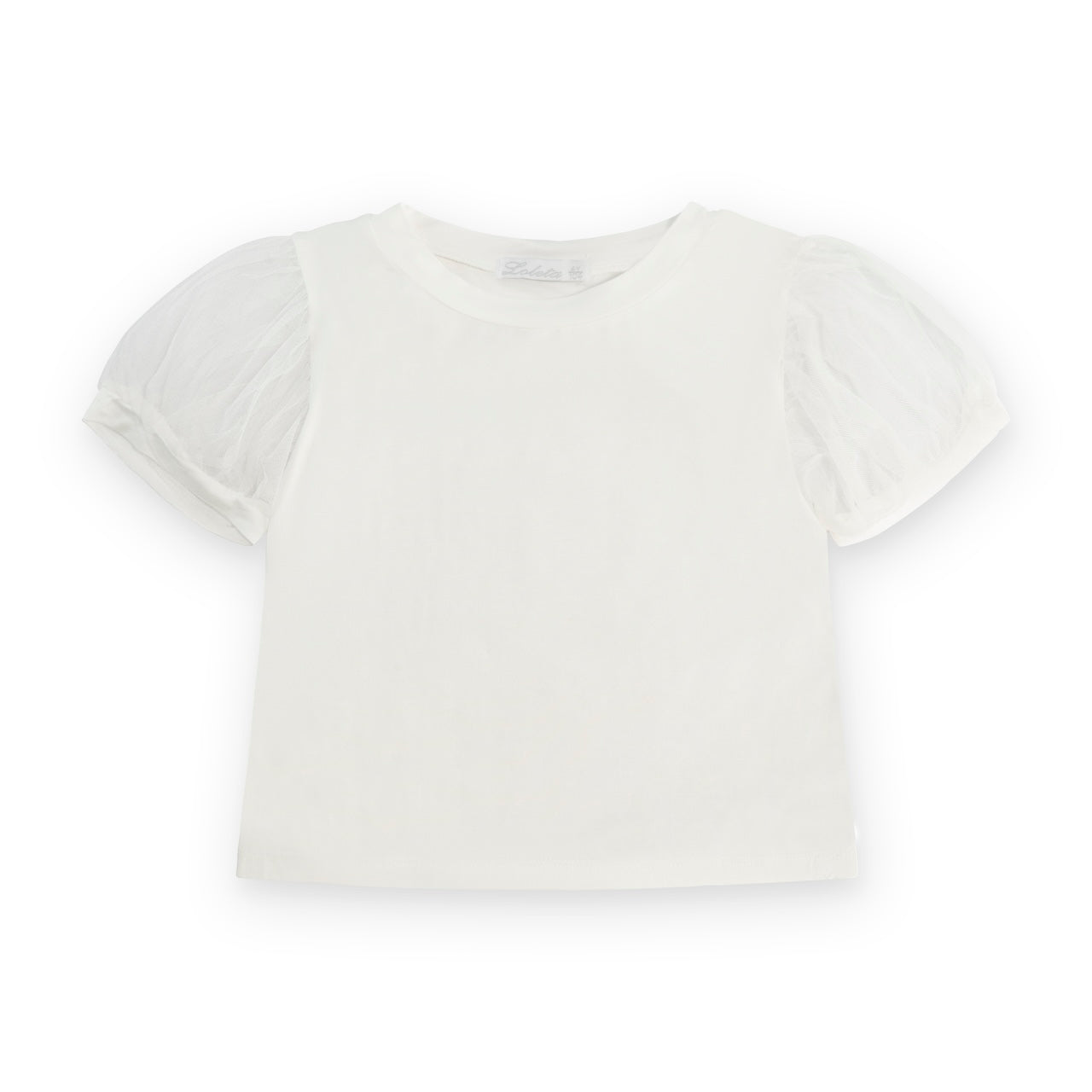 Maglia a maniche lunghe in tulle per bambina