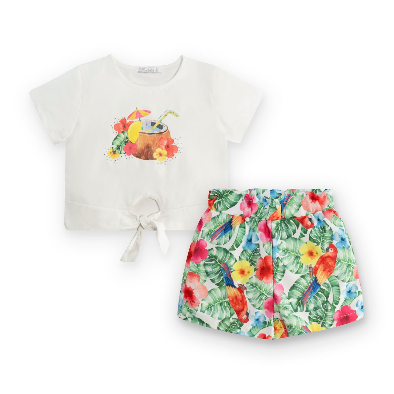 Maglietta e shorts per bambina