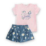 Maglietta e shorts per bambina