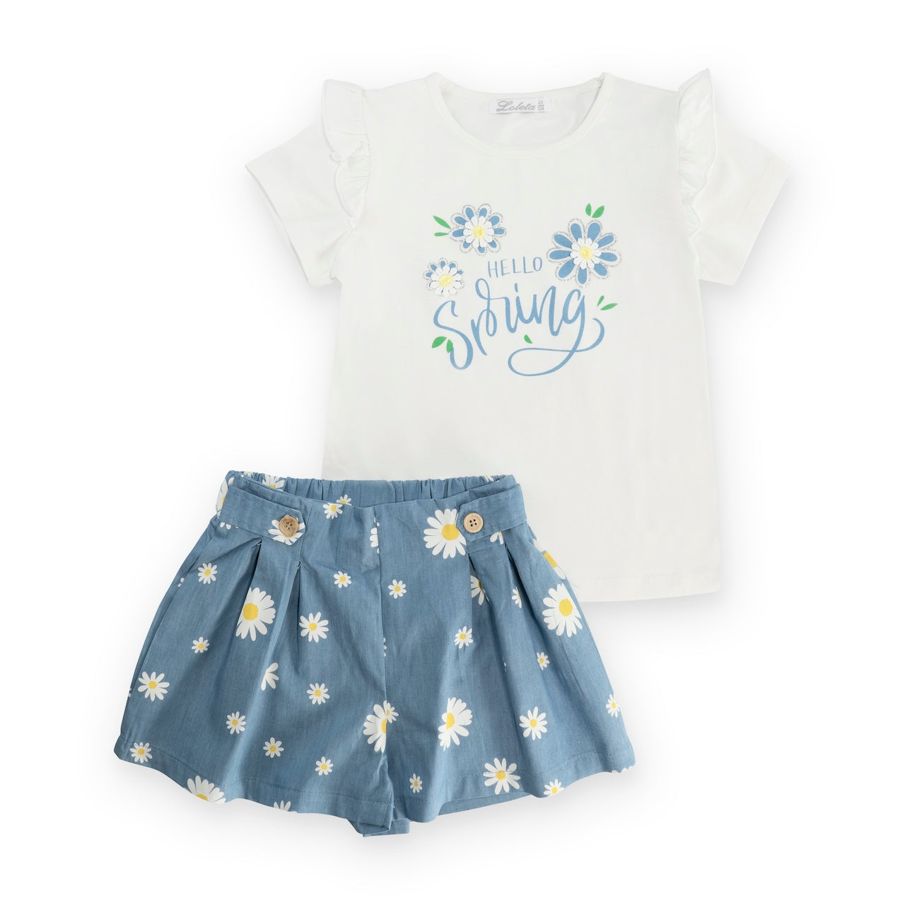 Maglietta e shorts per bambina