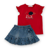 Maglietta e gonna per bambina