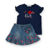 Maglietta e gonna per bambina