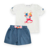 Maglietta e shorts per bambina