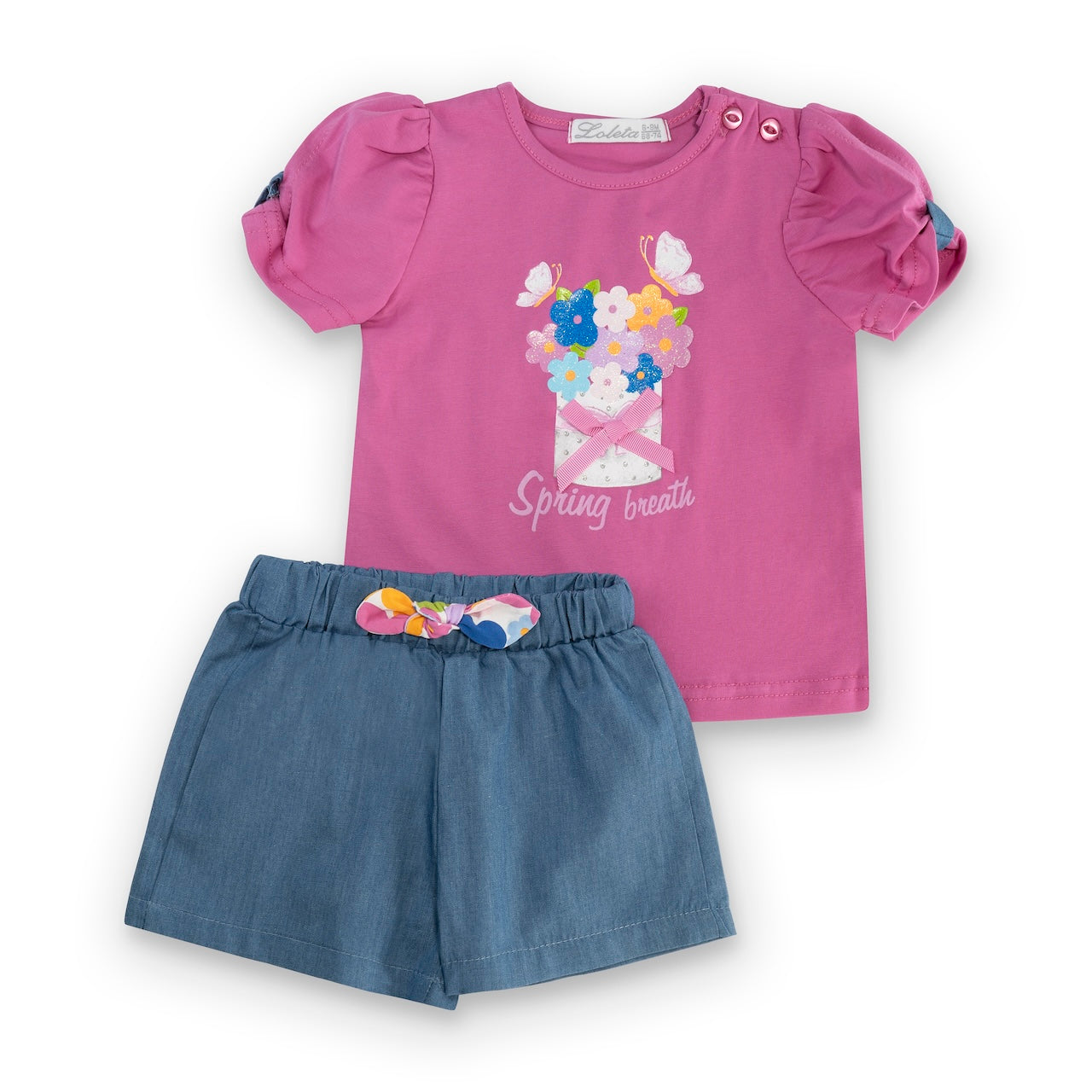 Maglietta e shorts per bambina