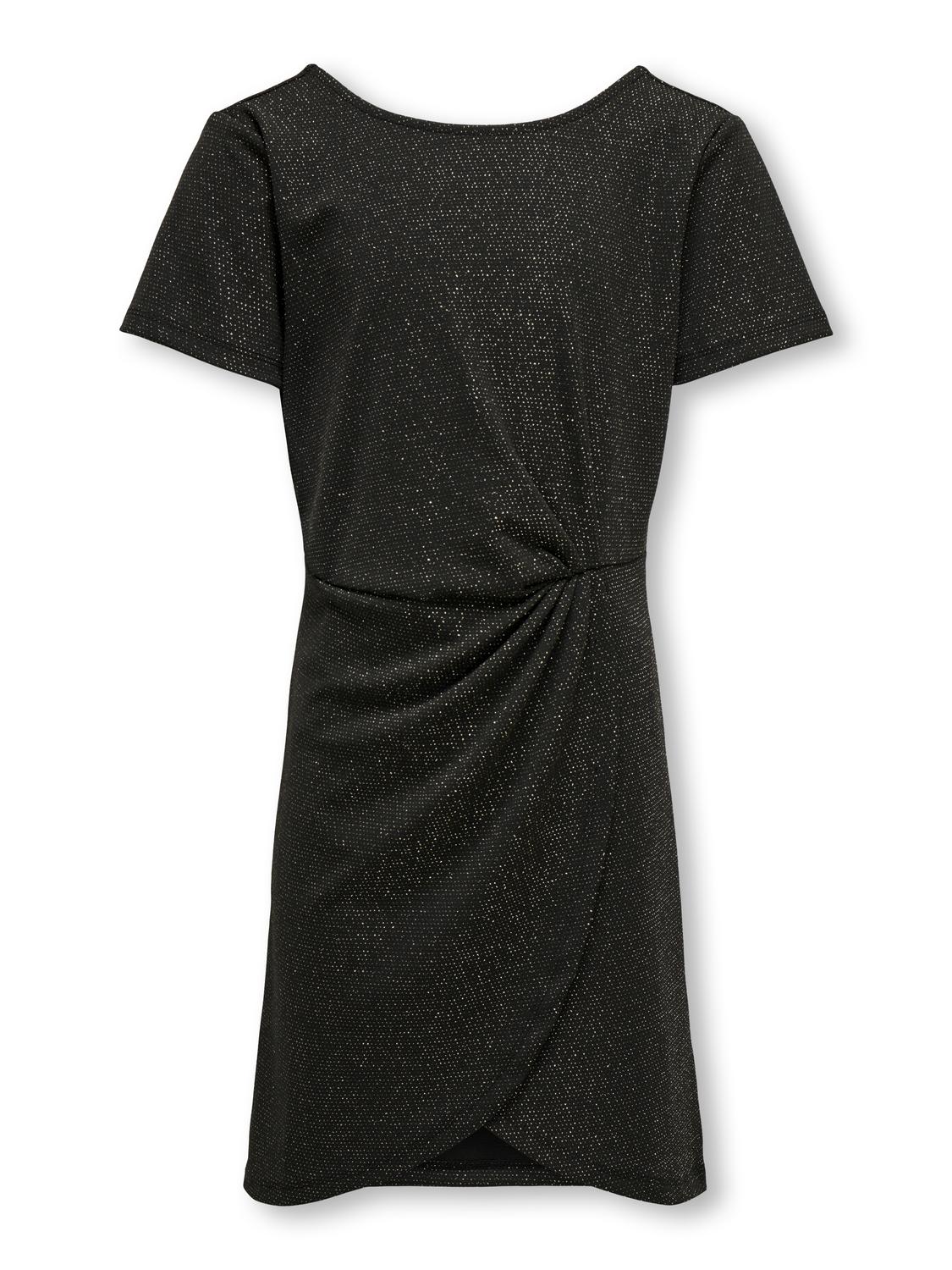 Vestito Glitter Breda a Maniche Corte