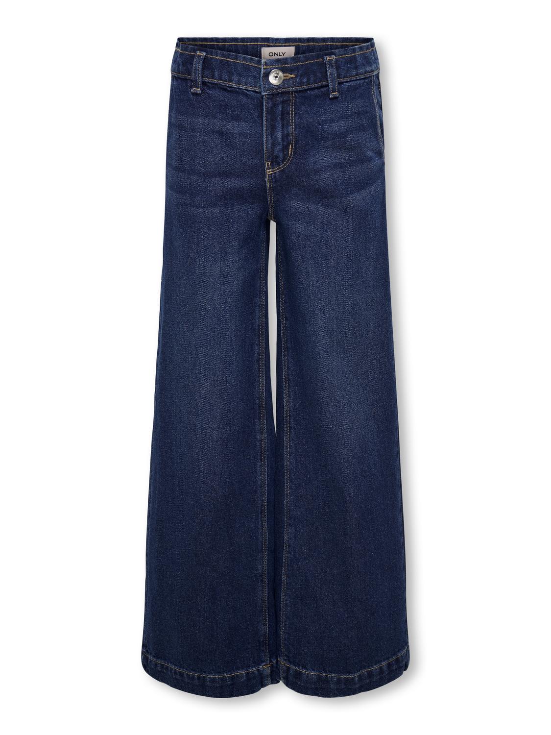 Pantaloni Wide Comet in Denim con Tasche Posteriori