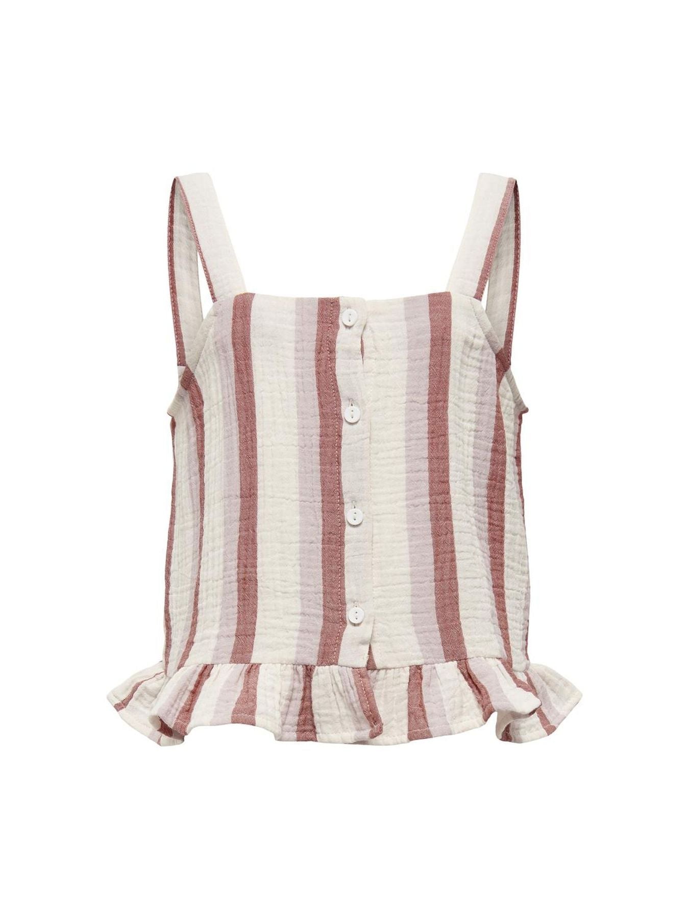 Top con Volant Thyra a Girocollo