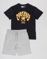 Completo T-shirt e pantaloni corti per ragazzi in cotone