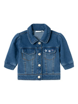 Cardigan in Denim Hanna Junior con Tasche Frontali