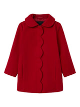 Cappotto Scallop Merry Junior con Dettaglio Fiocco