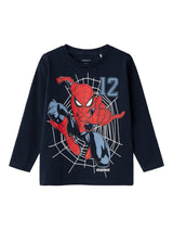 Top a Maniche Lunghe Spiderman Jaris Junior con Badge