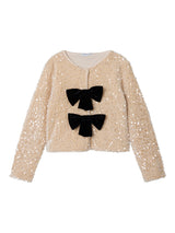 Cardigan Rusitta Junior con Dettaglio Fiocco e Paillettes