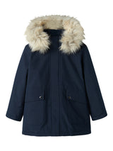 Parka Lungo Millo Junior con Cappuccio Staccabile