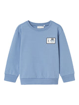 Felpa a Maniche Lunghe Fred Junior con Orlo a Coste e Dettaglio Ricamato