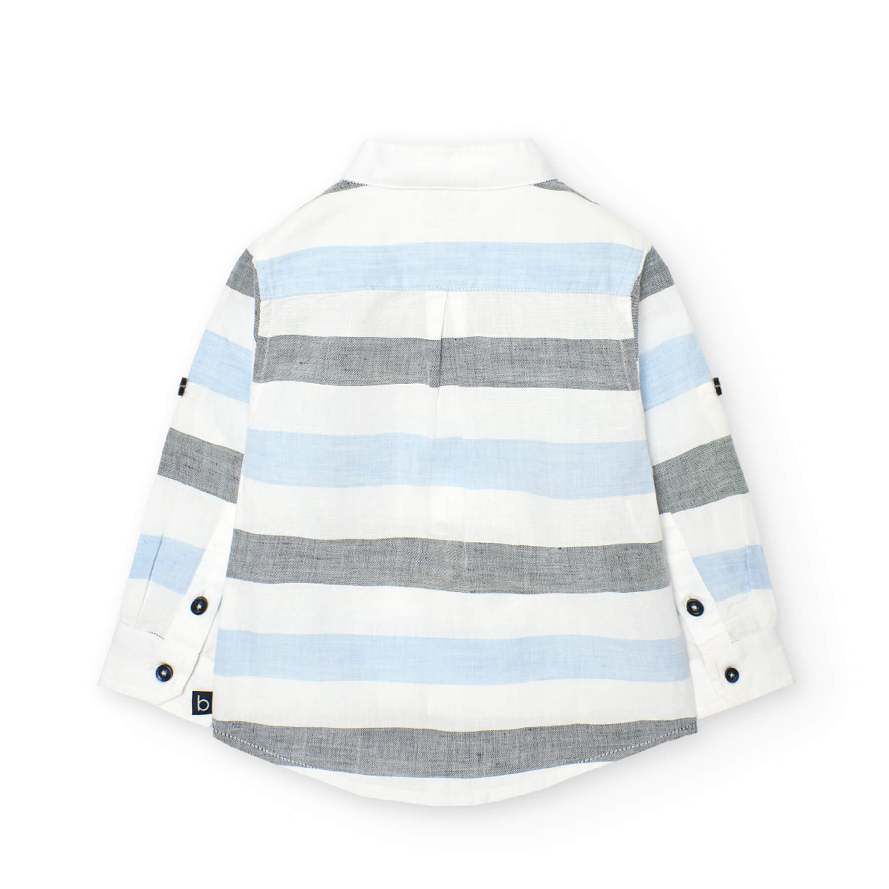 Camicia lino a righe per neonati