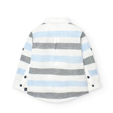 Camicia lino a righe per neonati