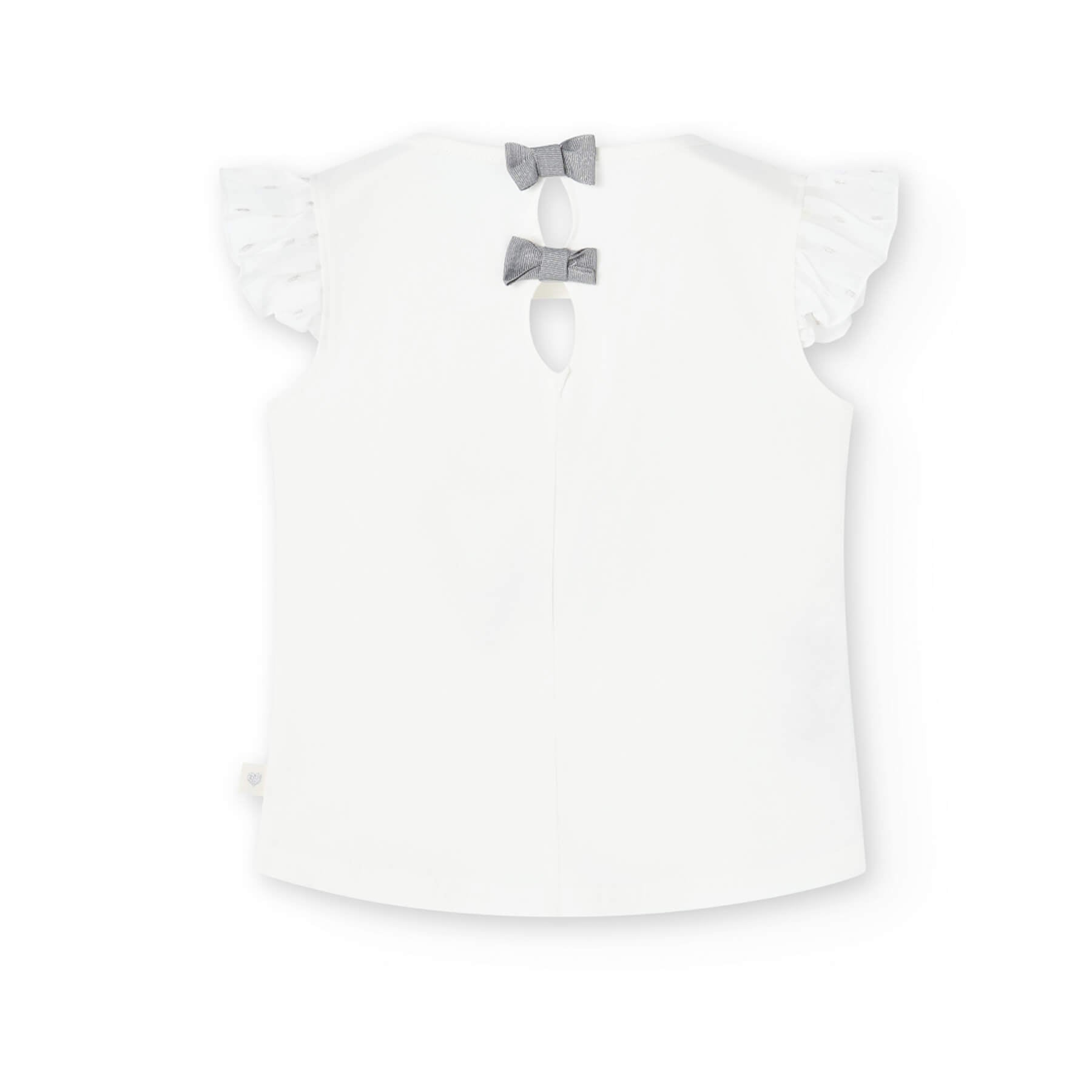 Maglietta jersey combinata per ragazza