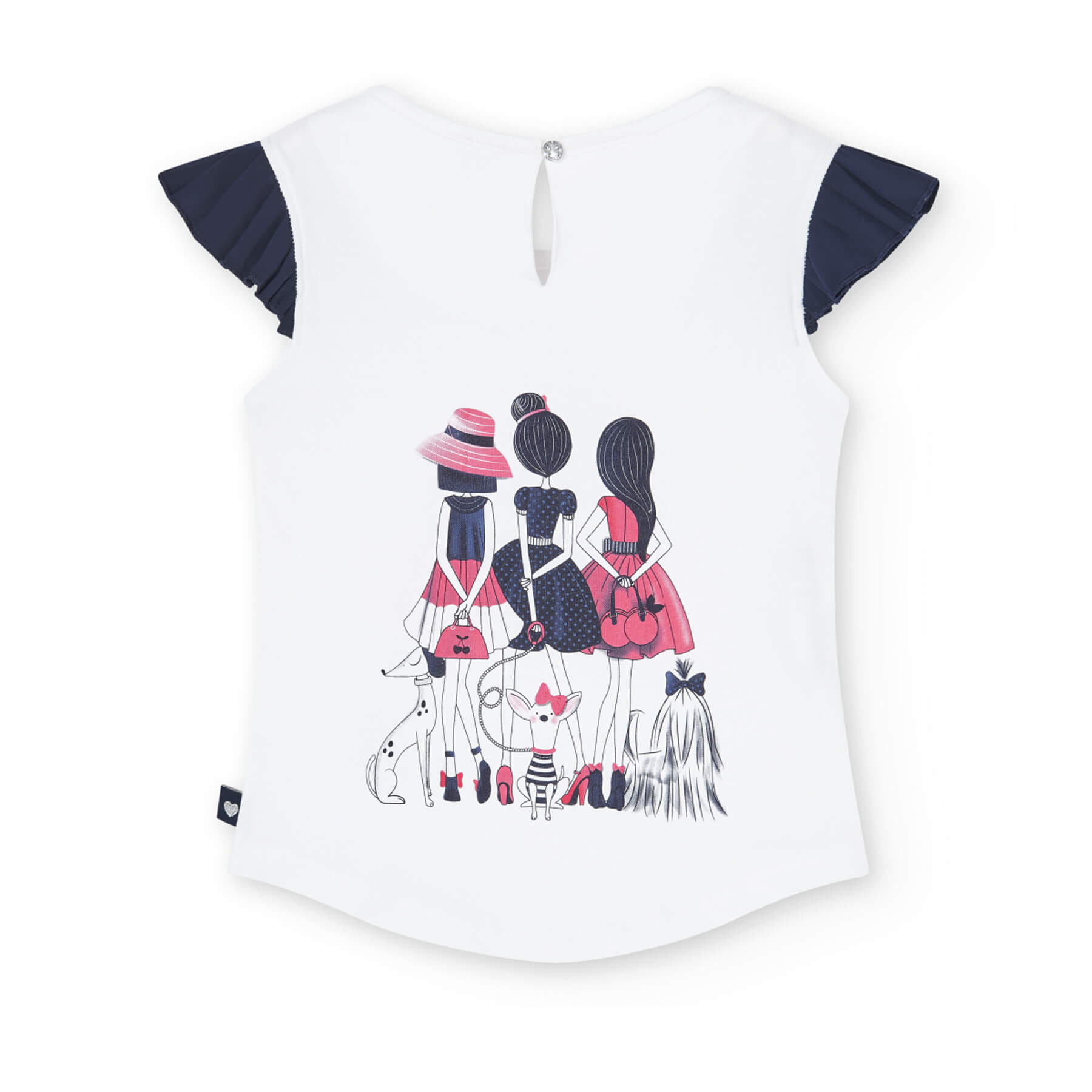 Maglietta jersey elastico per ragazza