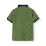 Polo piquet stampato per ragazzo