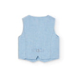 Gilet lino bicolore per ragazzo