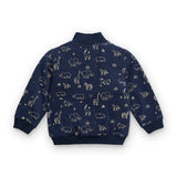 Felpa con zip e stampa Safari per bambino