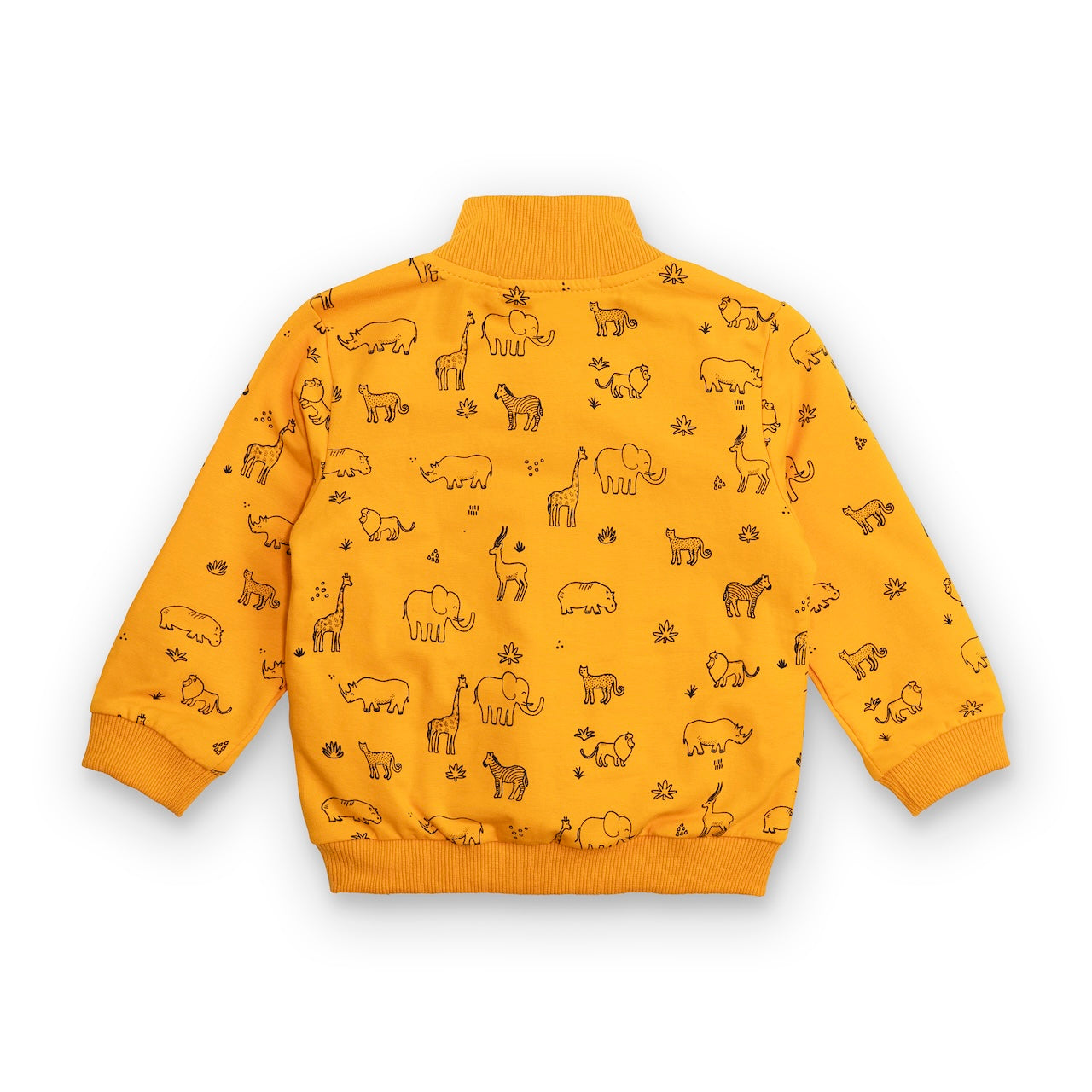 Felpa con zip e stampa Safari per bambino