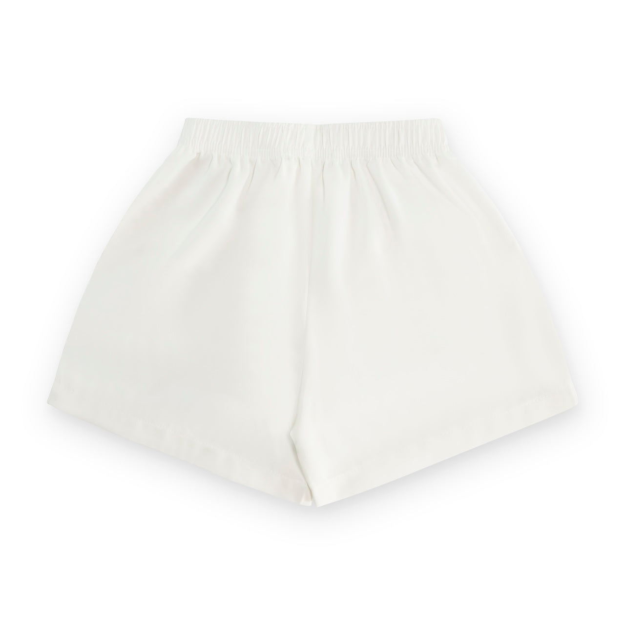 Pantaloni corti in cotone con tasche e vita elastica per bambina