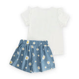 Maglietta e shorts per bambina