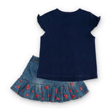 Maglietta e gonna per bambina
