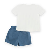 Maglietta e shorts per bambina