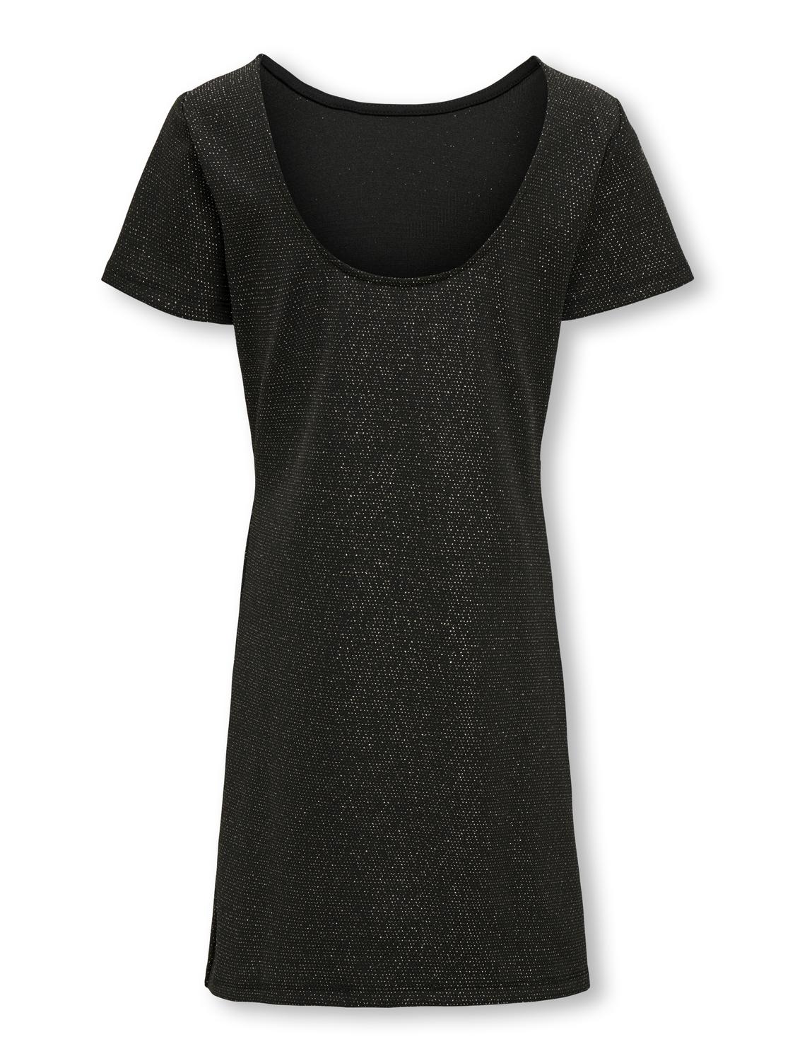 Vestito Glitter Breda a Maniche Corte