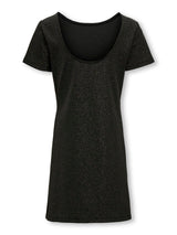 Vestito Glitter Breda a Maniche Corte