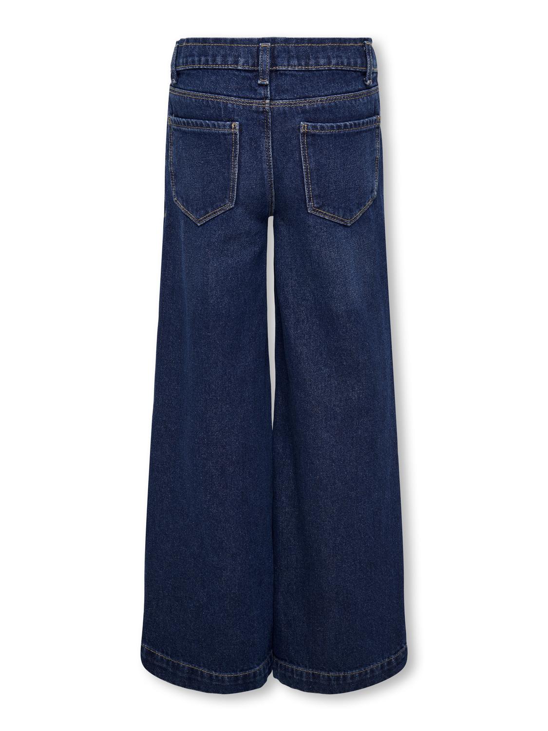 Pantaloni Wide Comet in Denim con Tasche Posteriori