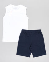 Completo T-shirt e pantaloni corti per ragazzi in cotone