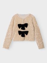 Cardigan Rusitta Junior con Dettaglio Fiocco e Paillettes