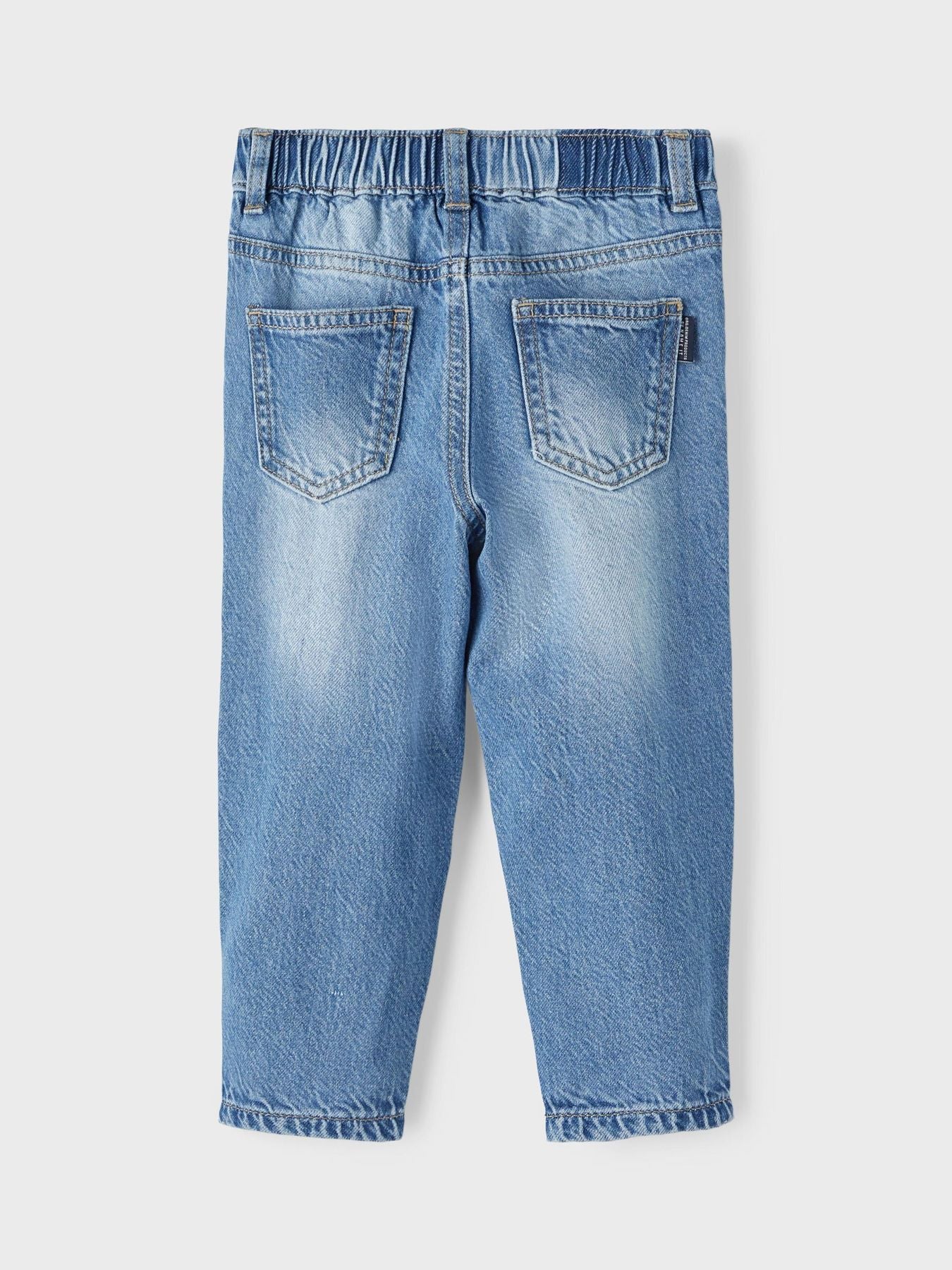 Jeans Tapered Sydney Junior con Vita Regolabile e Badge