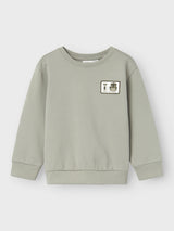 Felpa a Maniche Lunghe Fred Junior con Orlo a Coste e Dettaglio Ricamato