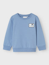 Felpa a Maniche Lunghe Fred Junior con Orlo a Coste e Dettaglio Ricamato